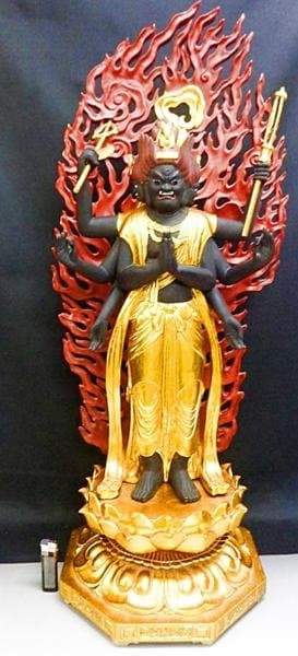 希少品 レア 　木製 馬頭観音立像 馬頭明王　重さ 5.6ｋｇ 高さ 85ｃｍ