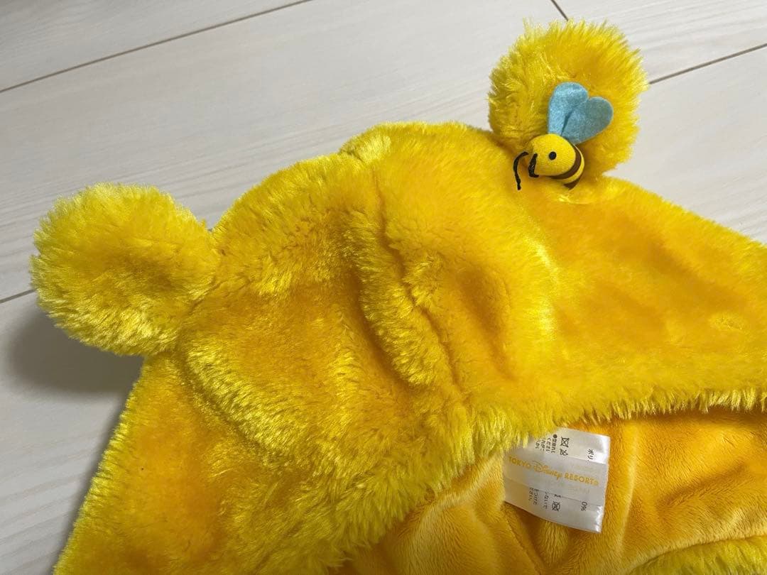 ディズニーリゾート　くまのプーさん手袋付きマフラーキャップ　ファンキャップ