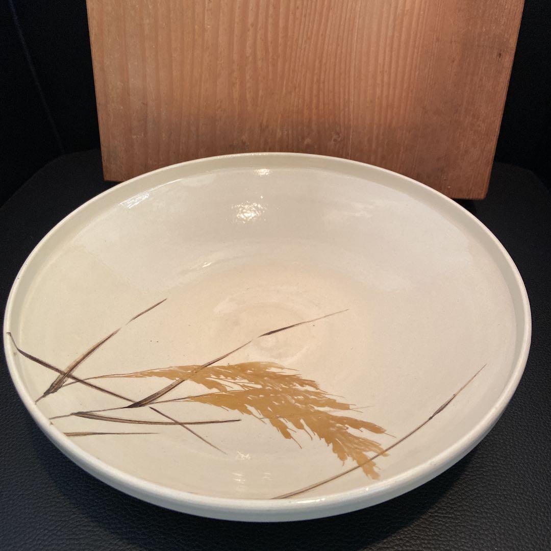 京焼 澤村陶哉 東哉 仁清瓷八束穂 鉢 音羽山 茶道具 共箱 共布 作家もの①