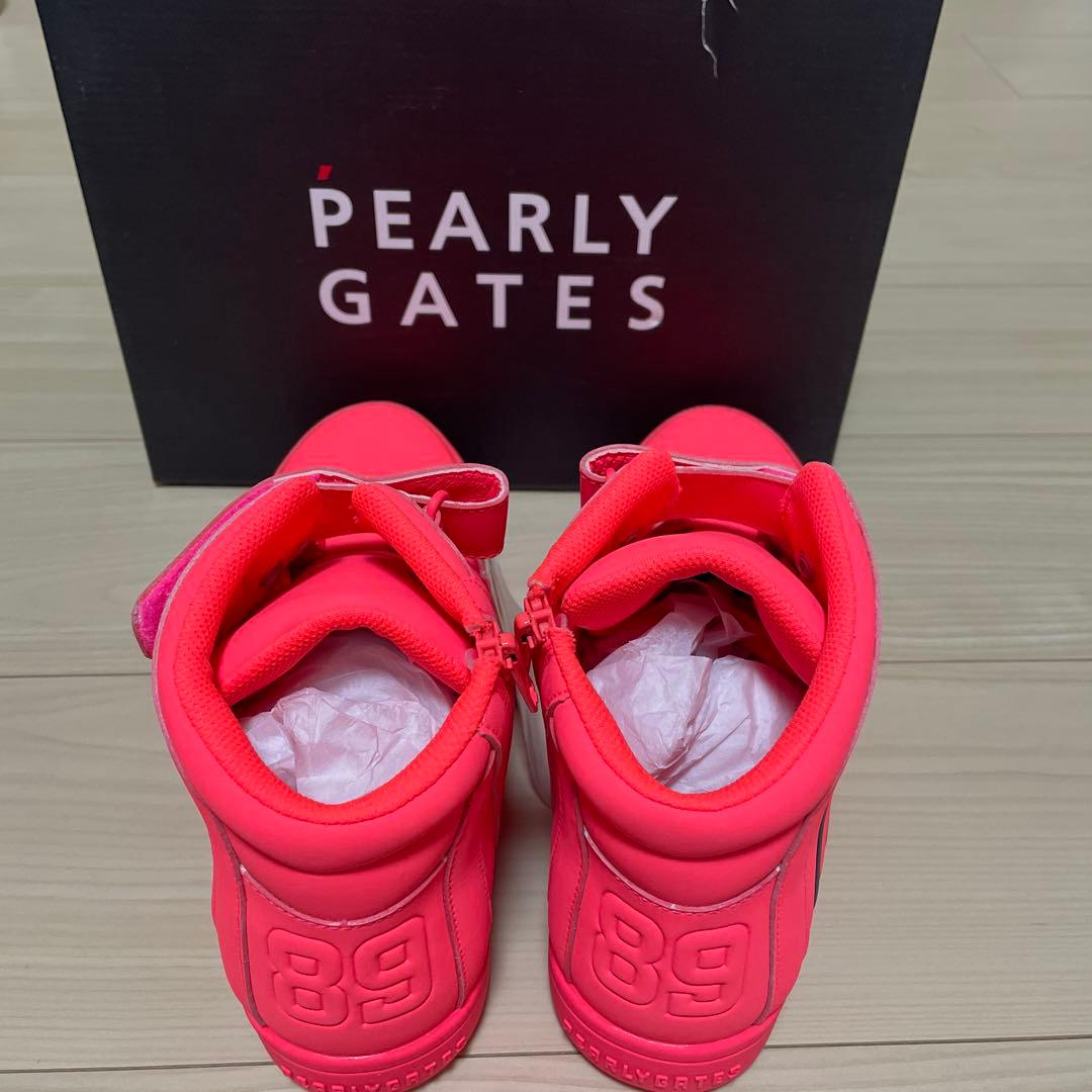 新品未使用 PEARLY GATES ピンク ハイカットシューズ24.5cm