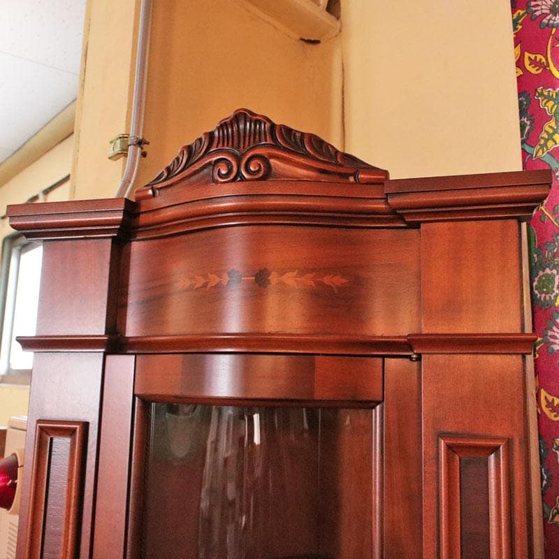 コーナーガラスキャビネット 食器棚 ヴィンテージ 西洋家具 122-311