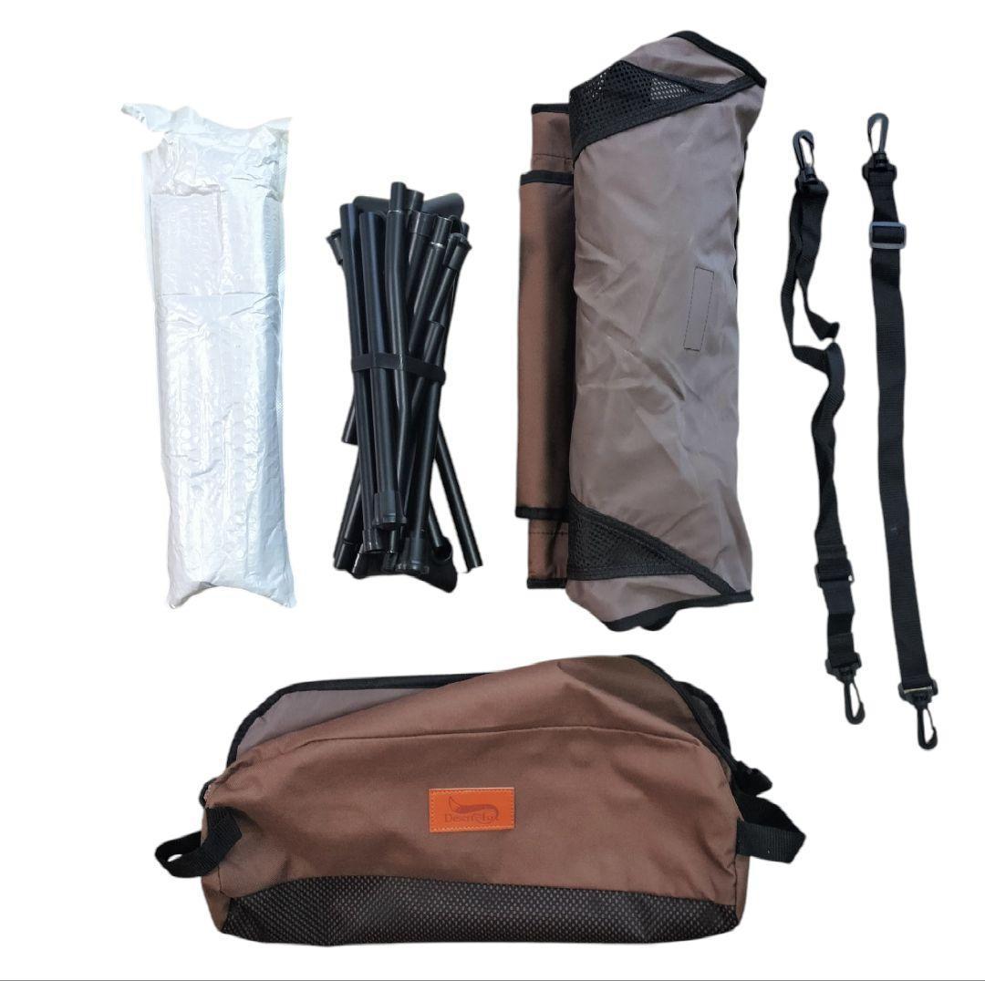 【超美】 DesertFox ロッキング機能 ハイバック 折畳チェア ブラウン