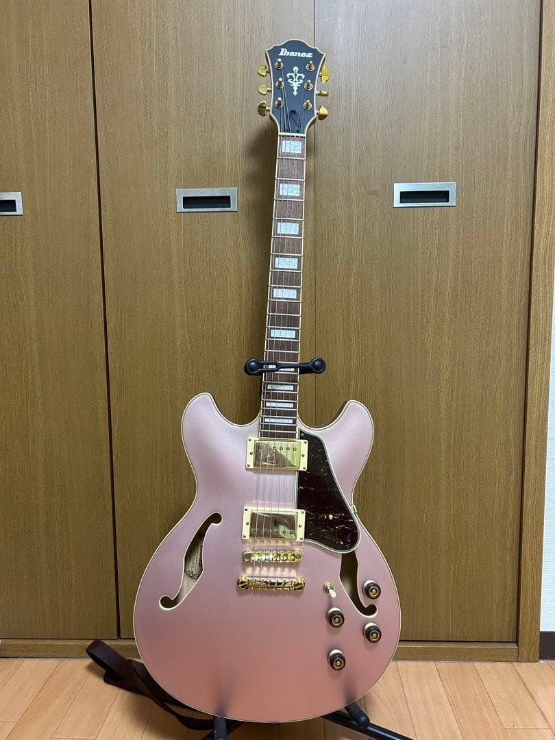 美品　Ibanez セミアコースティックギター ピンク