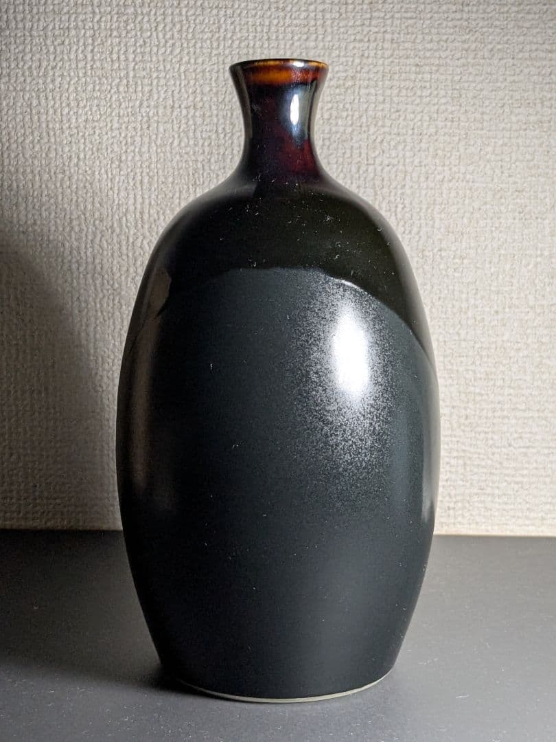 大樋焼　十一代目大樋長左衛門　年雄　若作　大樋花入　飴釉