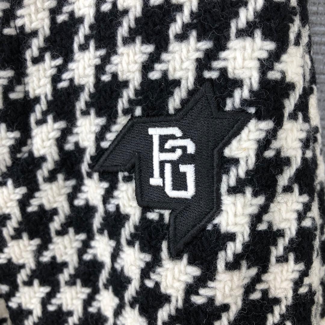 PEARLY GATES 千鳥格子柄 ウール フレア ミニスカート 0 ブラック