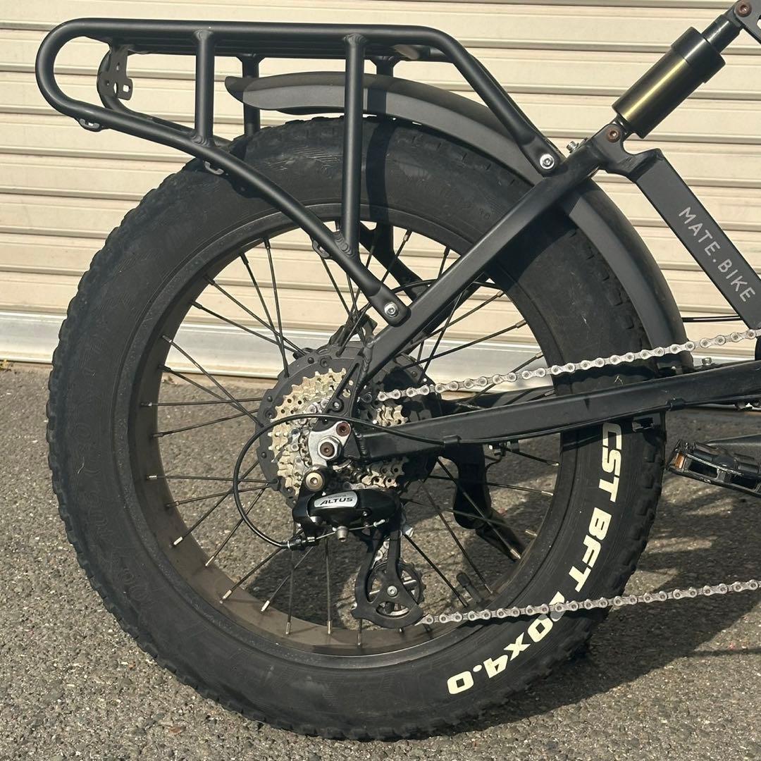 MATE.BIKE 電動アシスト 折りたたみ ファットバイク 20インチ 黒