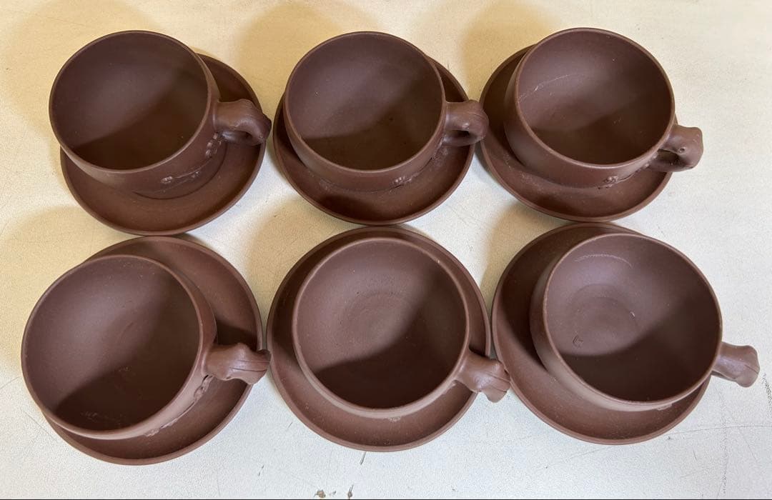 P98 中国 宜興紫砂　手彫梅模様 工芸急須 廃盤品　紫砂壺 手作り茶壺　茶道具