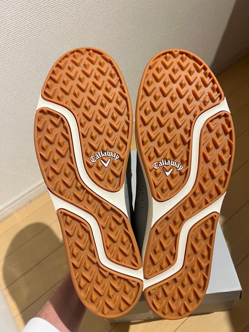 キャロウェイ　ゴルフ　グレー ハイカットシューズ ベルクロ付き