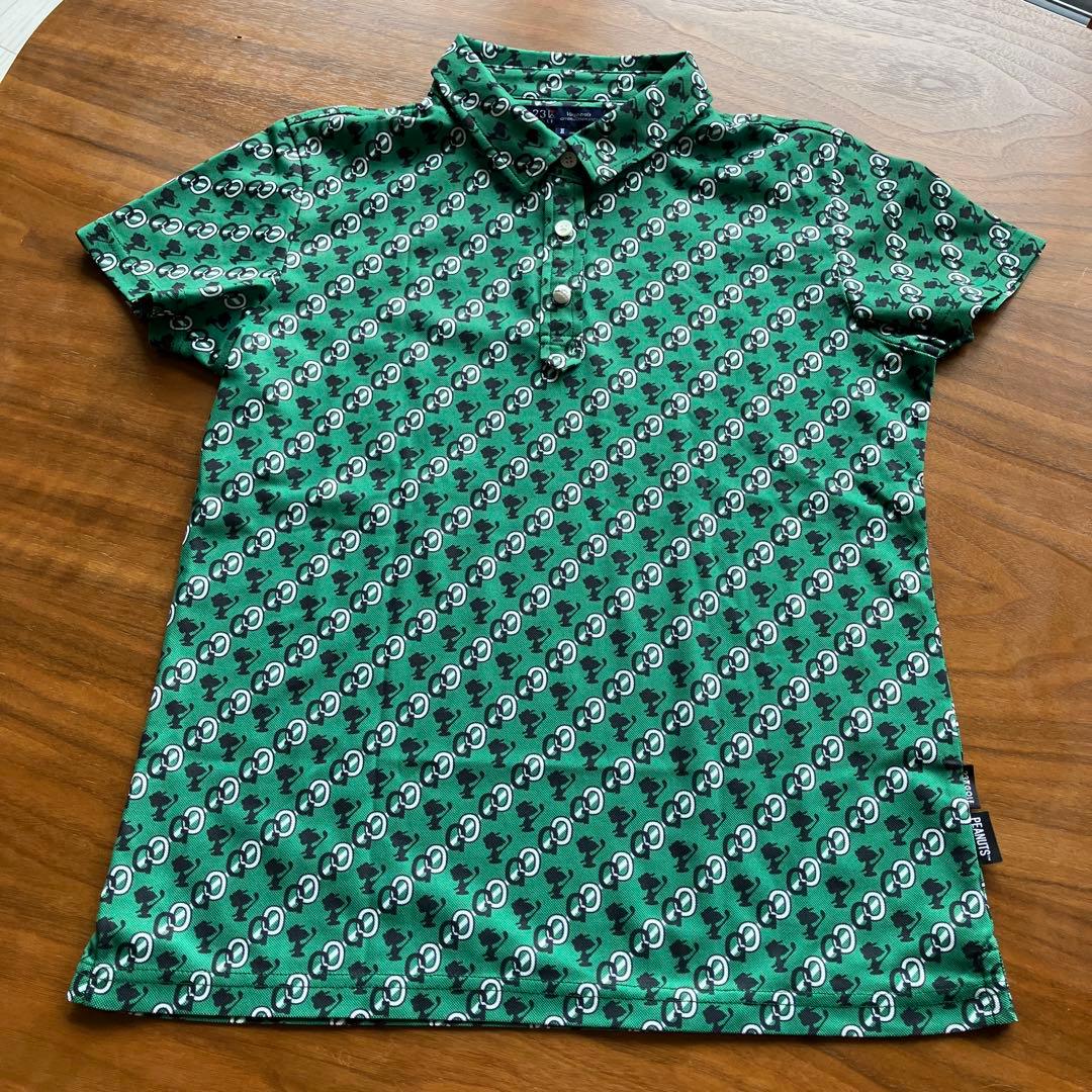 SNOOPY 緑色ポロシャツ・ショートパンツセット