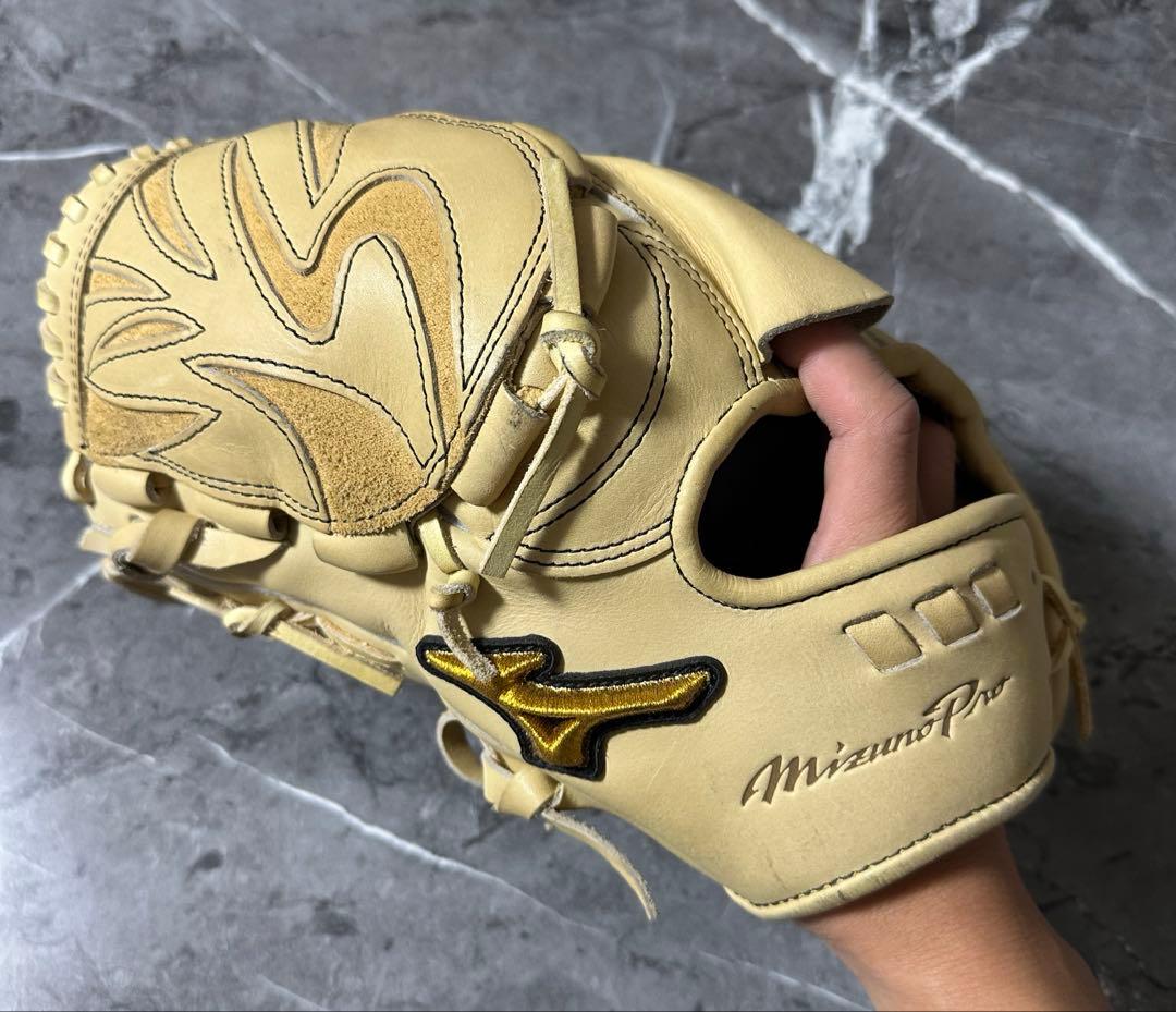 ミズノプロ 軟式グローブ 投手用 ブロンド 左用