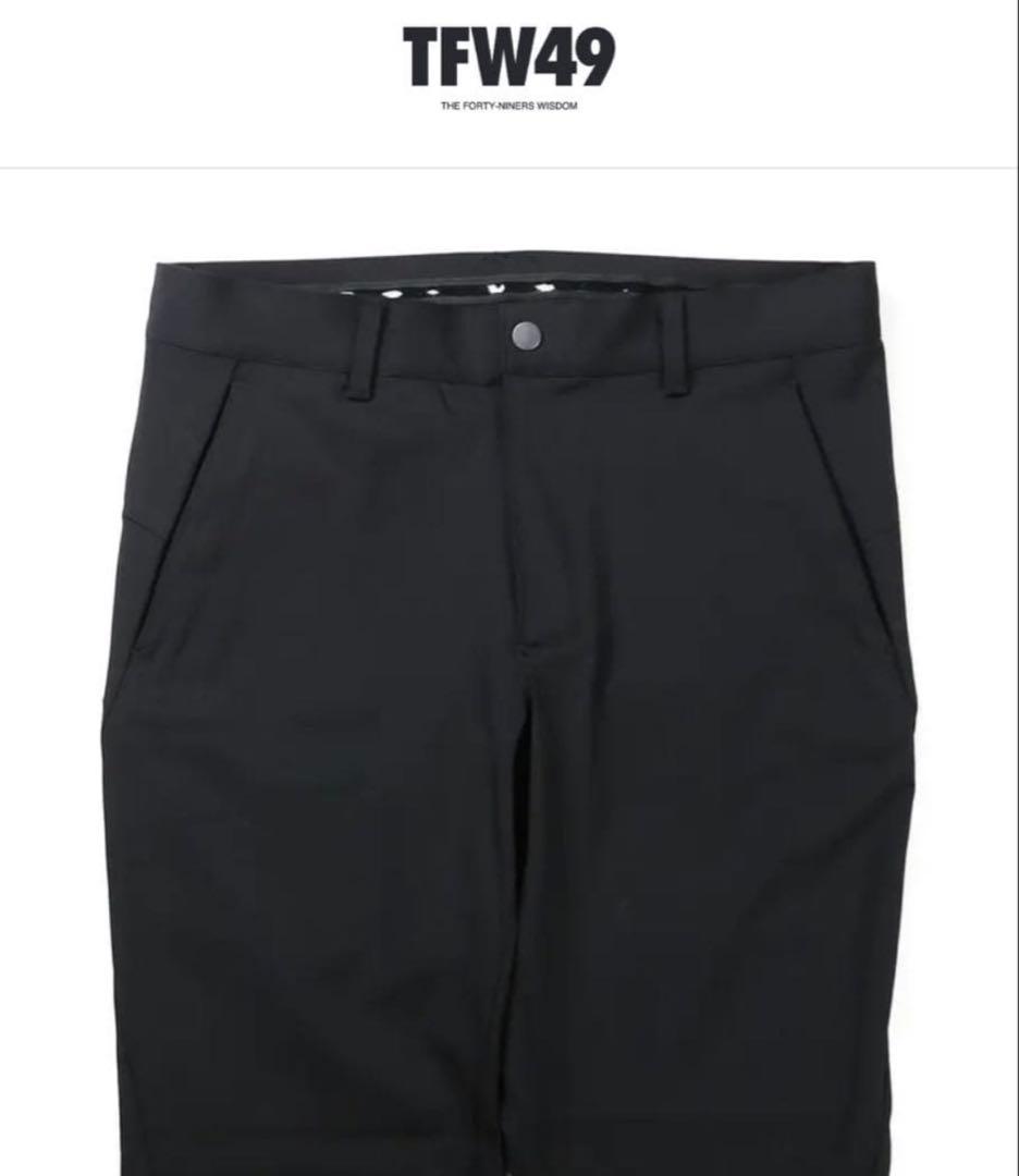 TFW49 ブラック スリムフィットパンツ　ゴルフパンツ