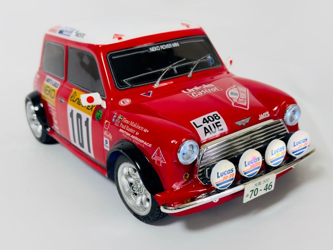 Mシャーシ ローバーミニ モンテカルロラリー12灯　電飾仕様 新品ボディ