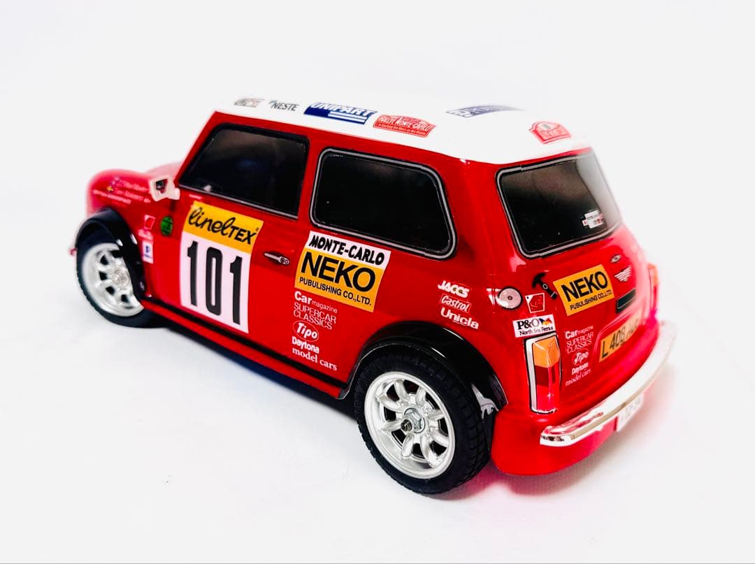 Mシャーシ ローバーミニ モンテカルロラリー12灯　電飾仕様 新品ボディ