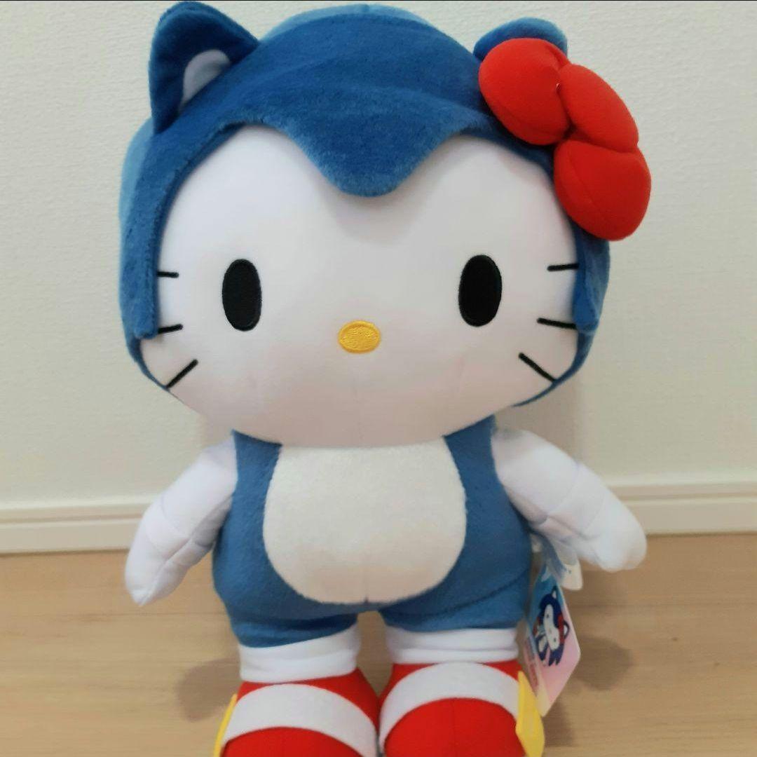 Sonic×HELLO KITTYコラボ特大ぬいぐるみ《非売品》ソニック×キティ