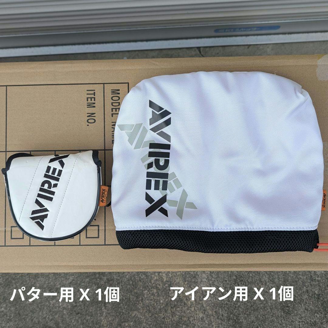 AVIREXキャディバッグ セルフスタンド付＋ヘッドカバー7点セット