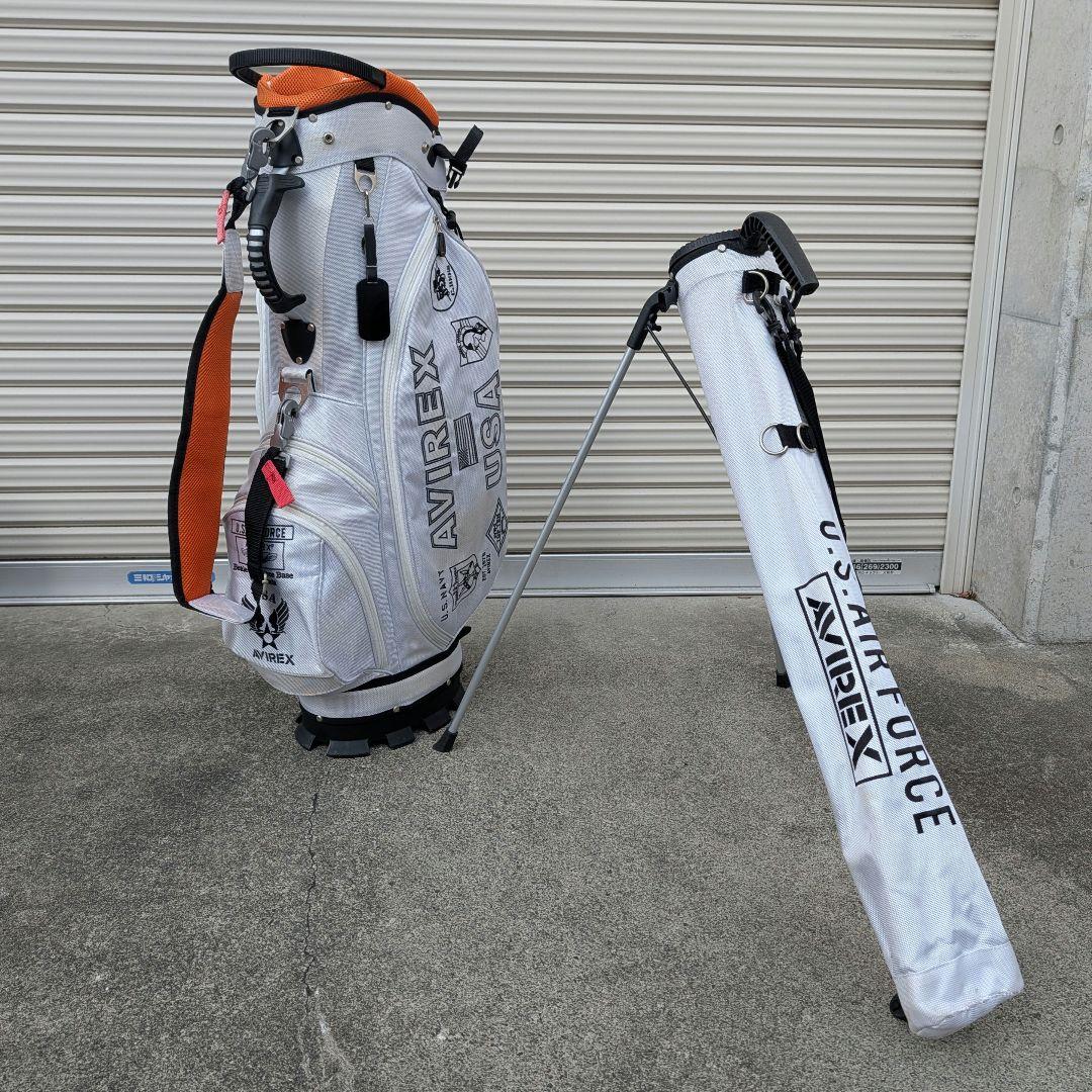 AVIREXキャディバッグ セルフスタンド付＋ヘッドカバー7点セット