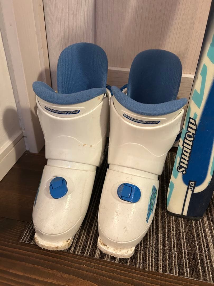 スキー板130㎝ ブーツ23㎝ セット　板にWAXかけて、エッジ研ぎました。