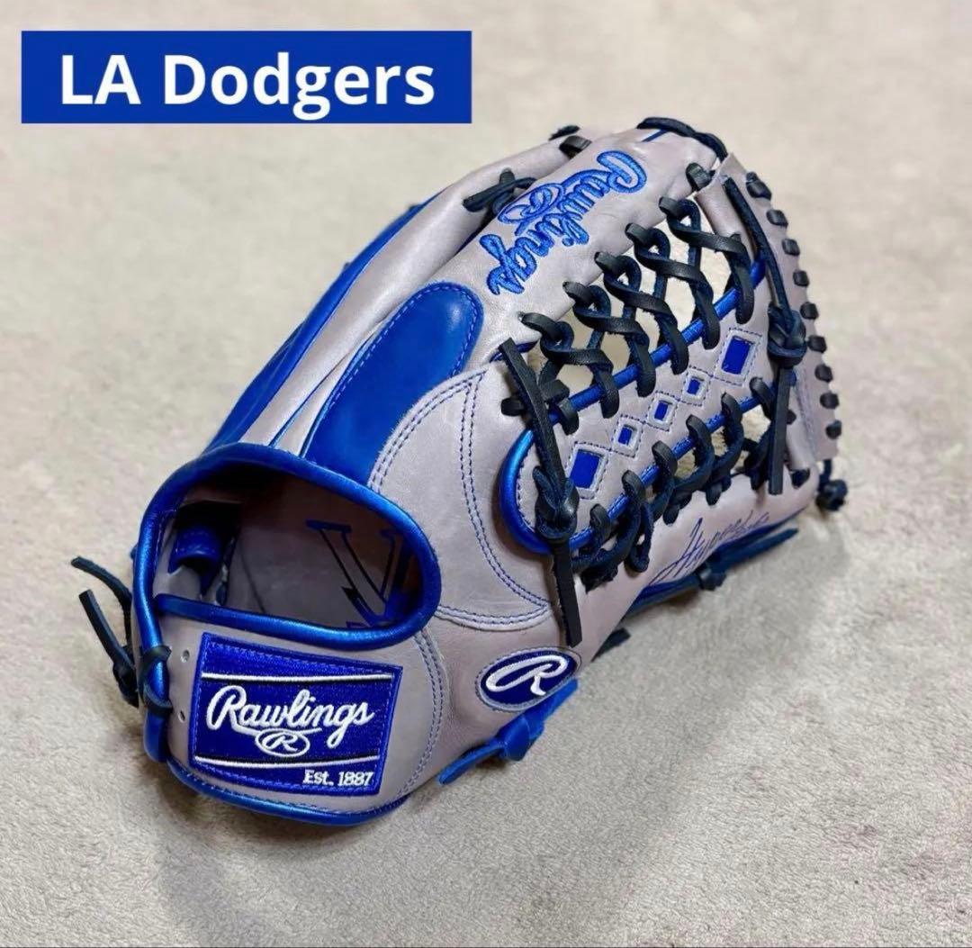 ドジャースカラー LA ローリングス ハイパーテック 軟式 外野用 大人用