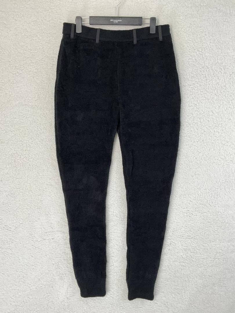 L【未使用】1PIU1UGUALE3 GOLF×戸賀敬城 シャギーリブパンツBK