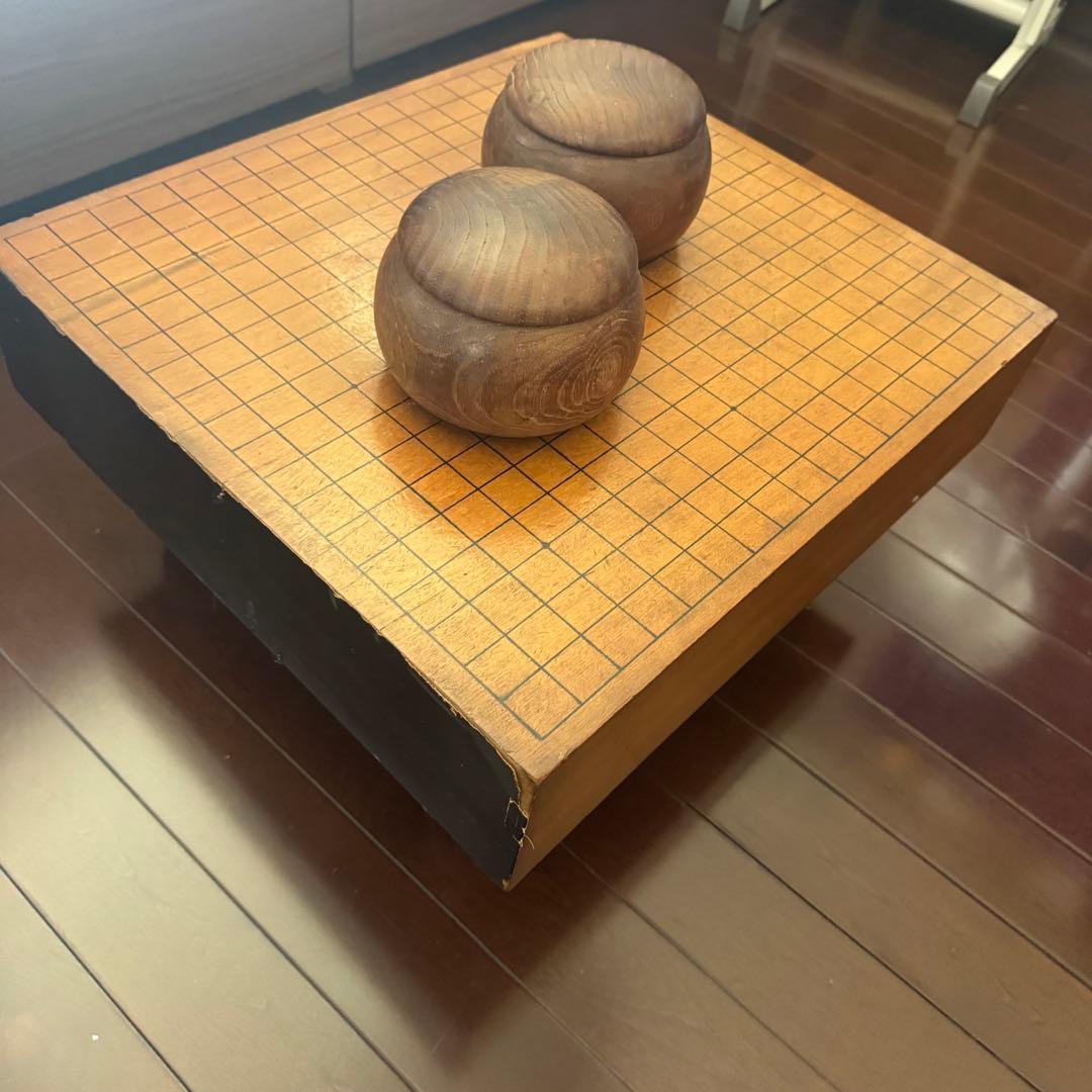 碁盤 脚つき 碁石 囲碁セット 年代物