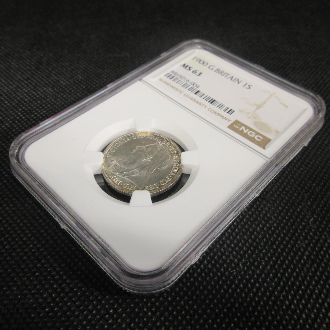 1900 イギリス シリング 銀貨 ヴィクトリア NGC アンティーク 
