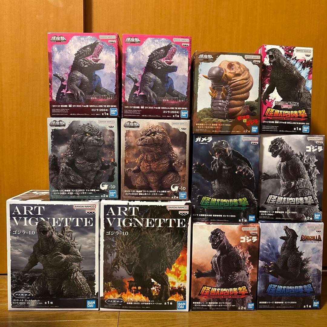 ゴシラ　ガメラ　モスラ　鎮座獣　プライズ　フィギュア　まとめ売り　12点セット