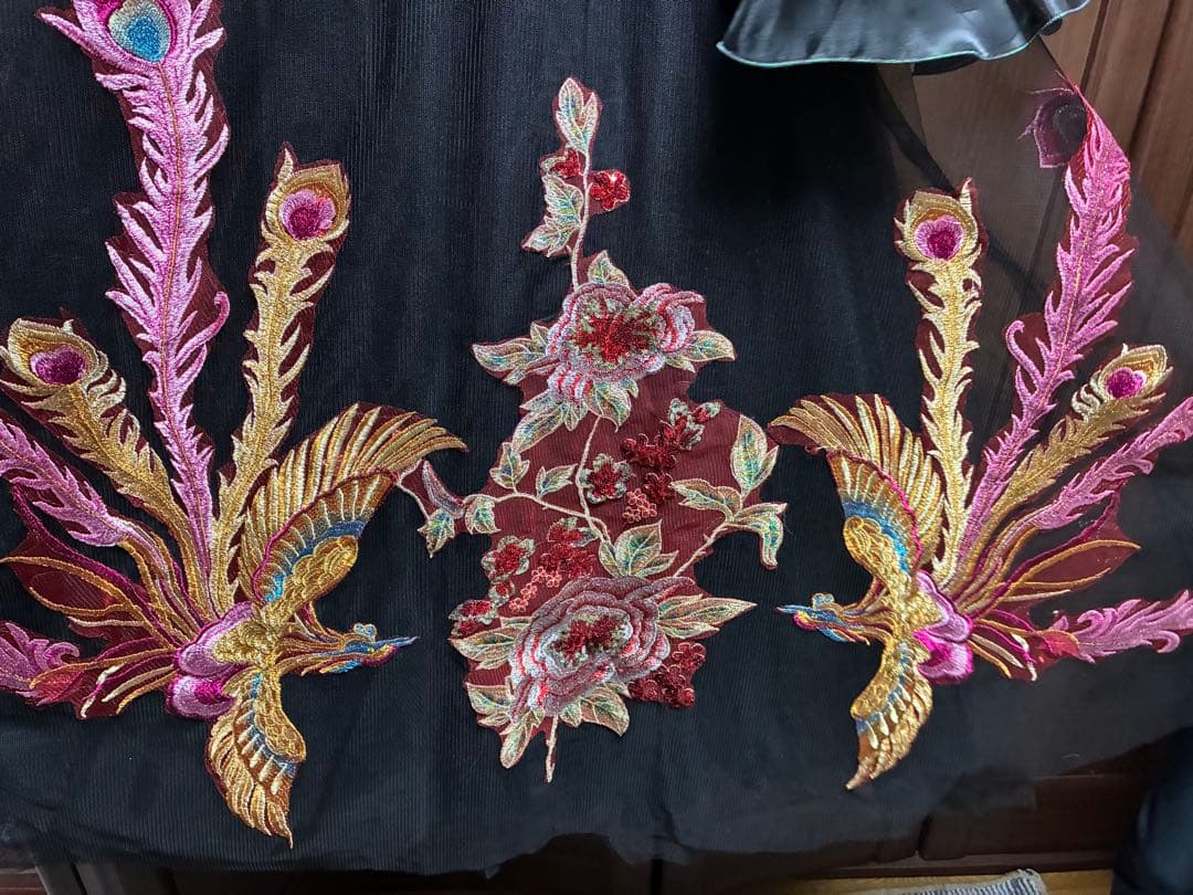 Rainbow Shiu 社交ダンス　パーティードレス　スタンダードドレス　黒