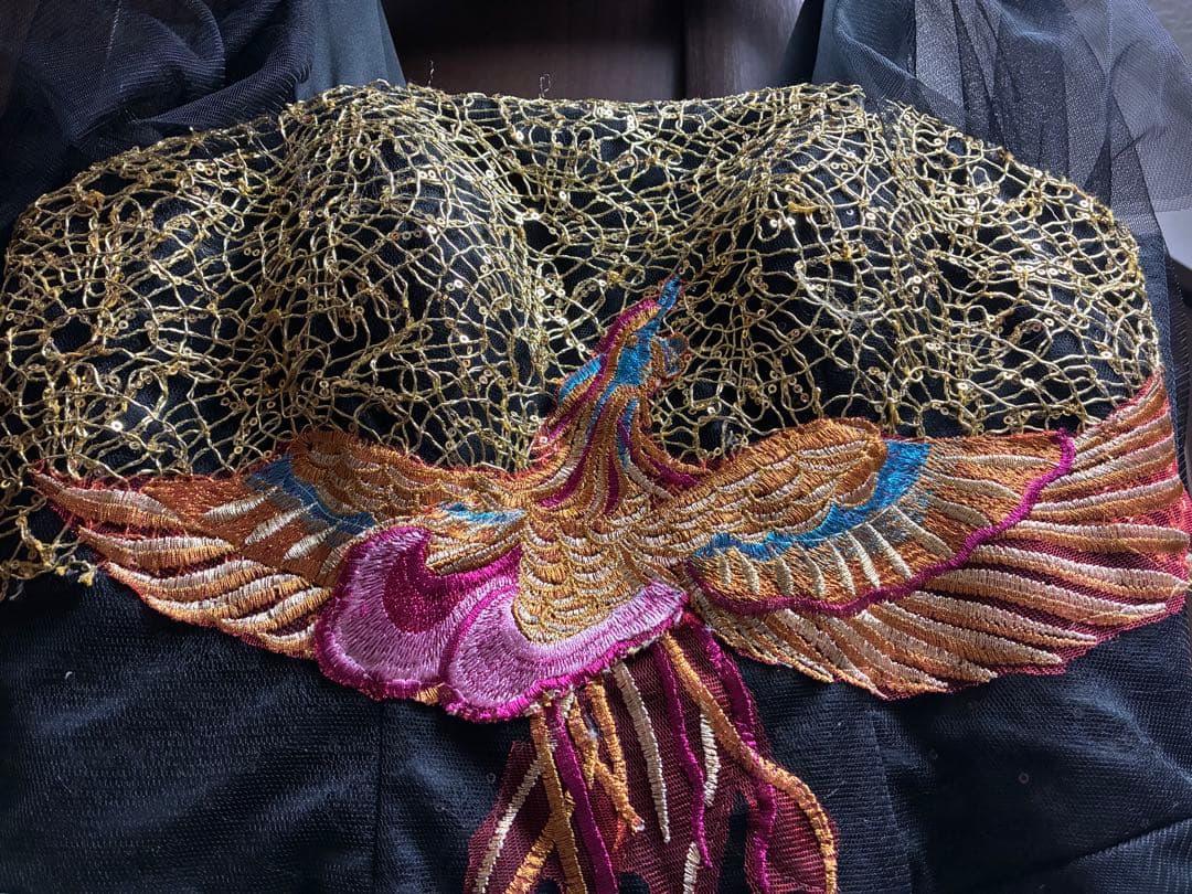 Rainbow Shiu 社交ダンス　パーティードレス　スタンダードドレス　黒