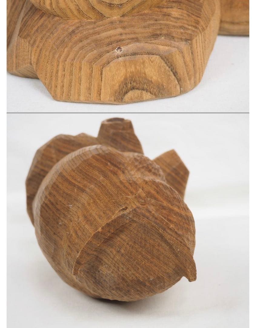 送料無料　作家物　木彫りフクロウ　美品　高さ19ｃｍ