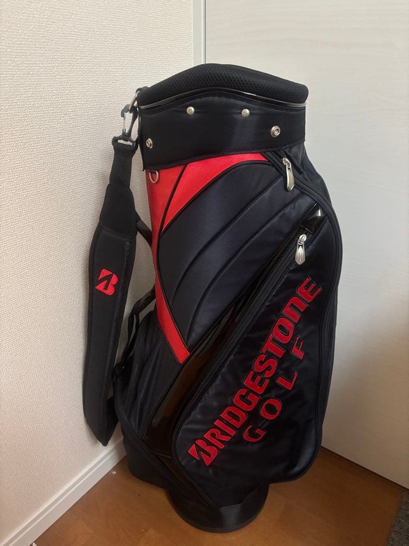 美品　BRIDGESTONE GOLF キャディバッグ ブラック/レッド