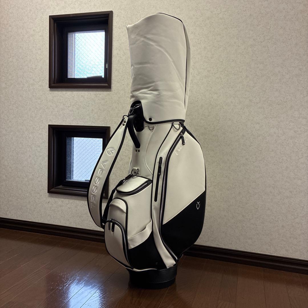 Vessel ベゼル　キャディバッグ ホワイト/ブラック