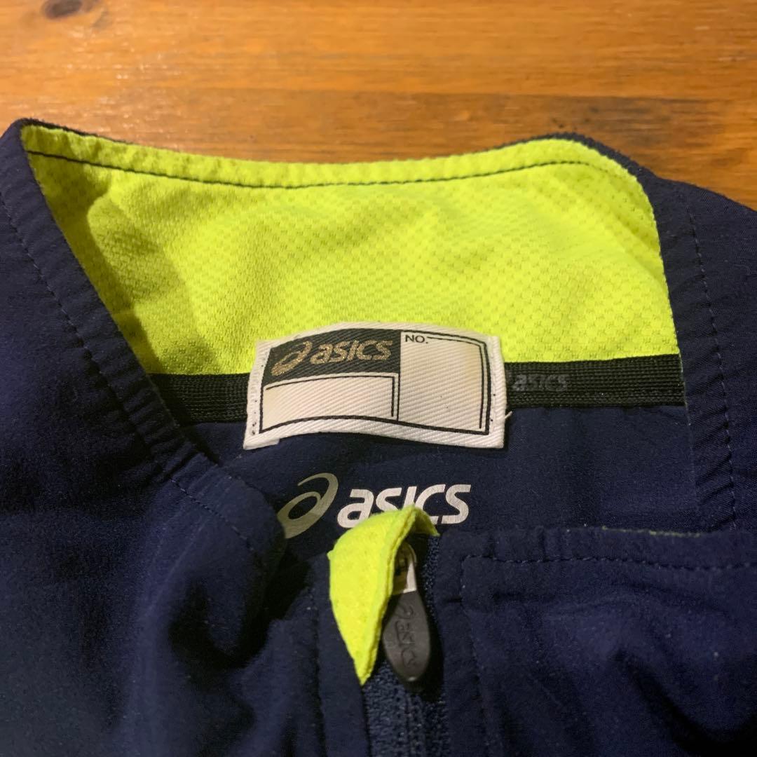 asics ヴィッセル神戸 ピステ・ウィンドブレーカー ネイビー/ライム