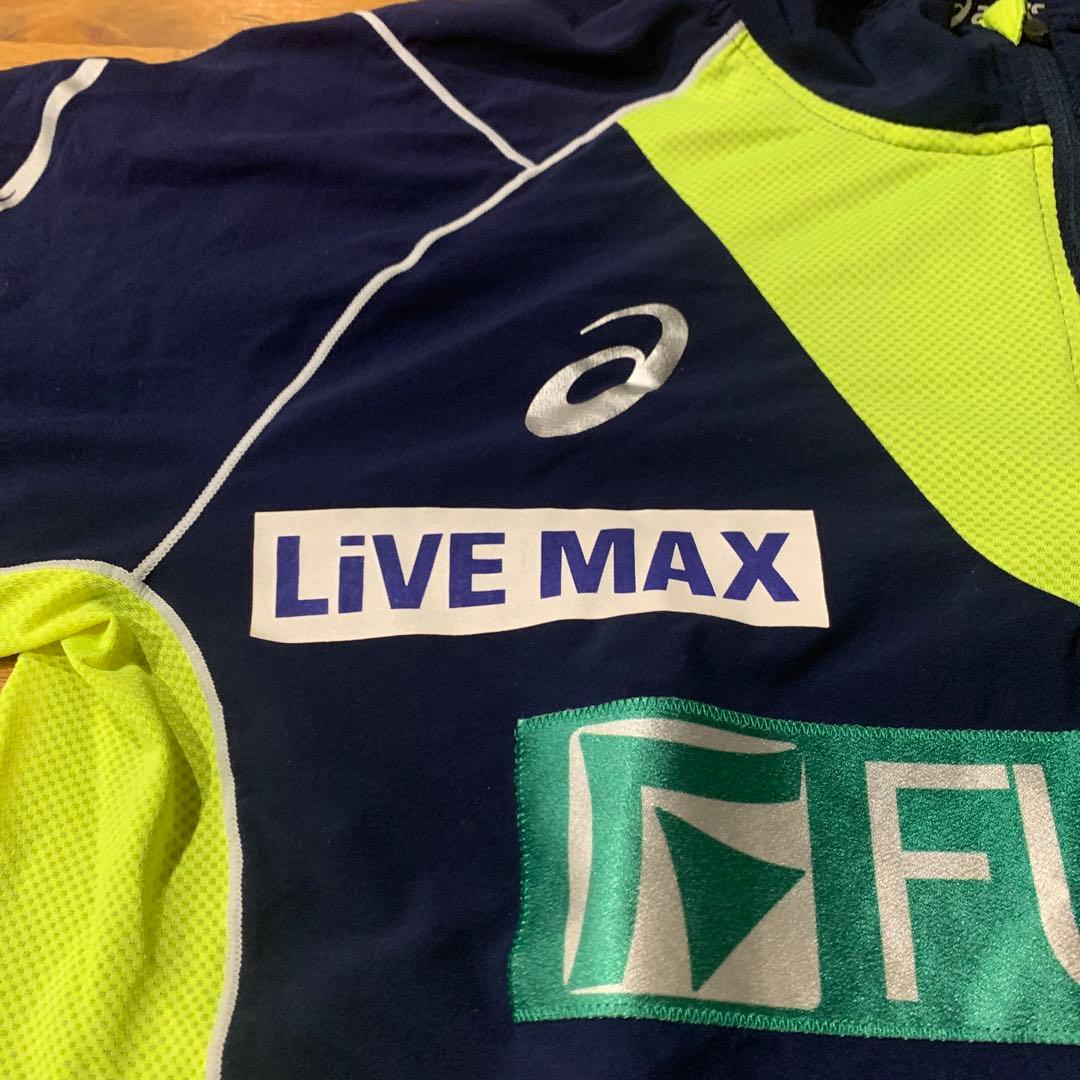 asics ヴィッセル神戸 ピステ・ウィンドブレーカー ネイビー/ライム