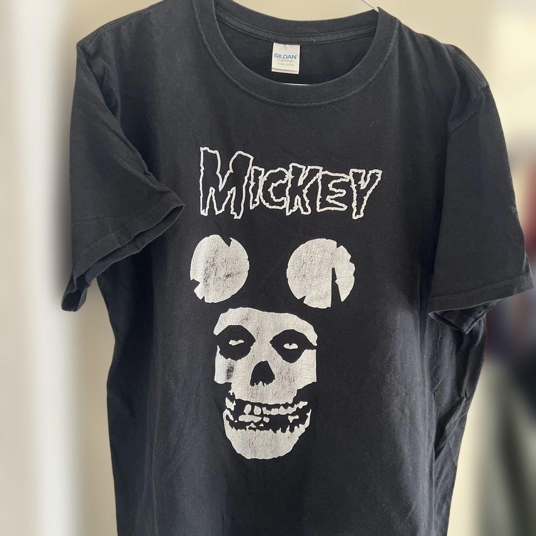 Mickey Skull T-Shirt ミスフィッツ　ミッキー　パロディシャツ