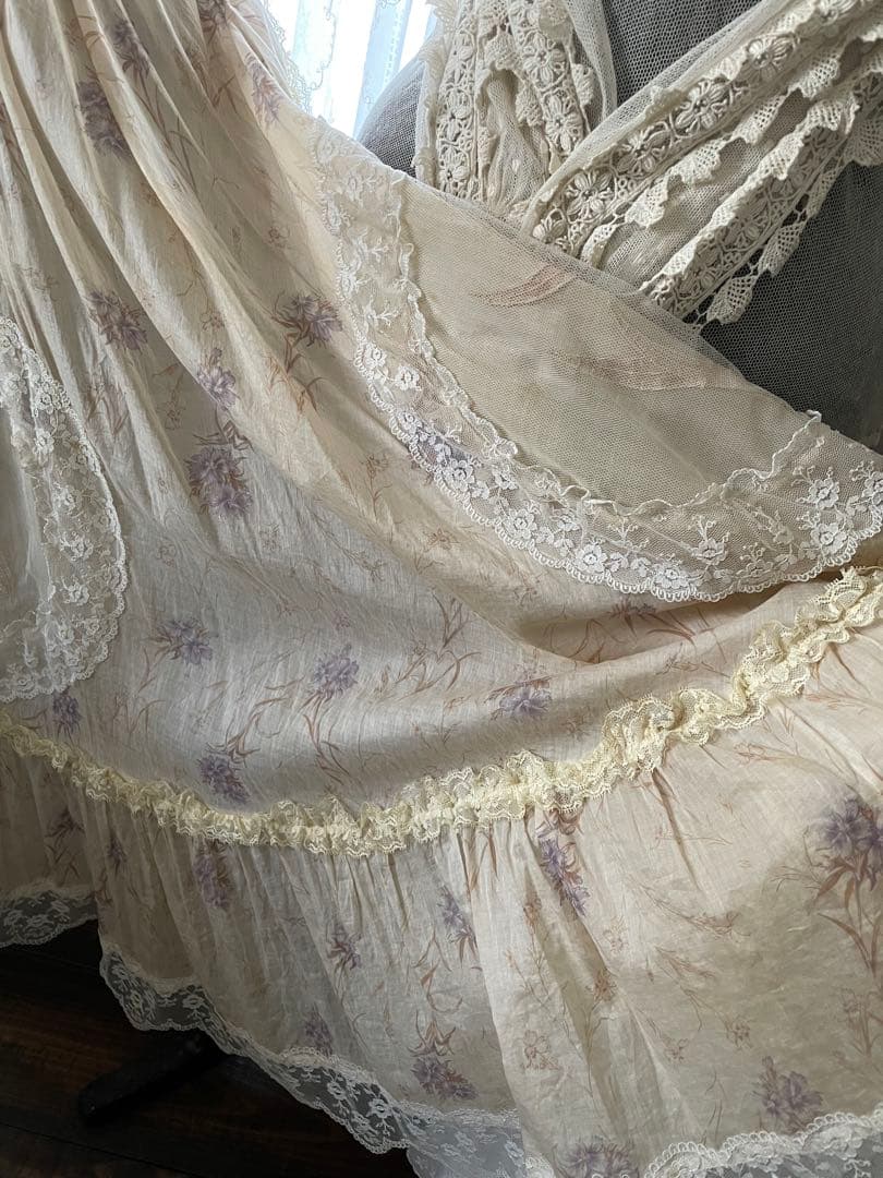 〜♡〜 美しいアンティークドレス 〜♡〜 フランスアンティークレース