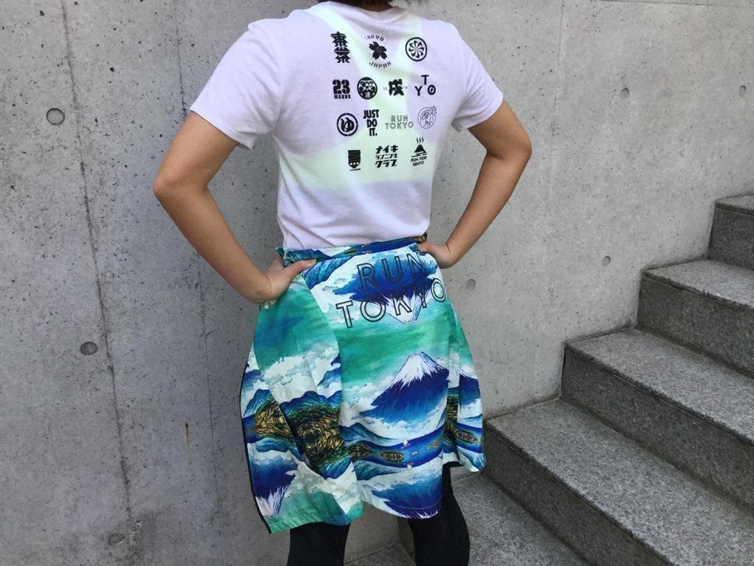 防寒！NIKE RUN 富士山 東京 マラソン 記念 ランニング M F 38