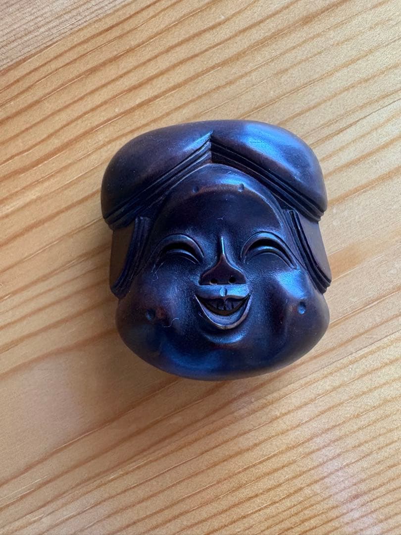 ケ*ト様 根付　髪留め　お多福　希少