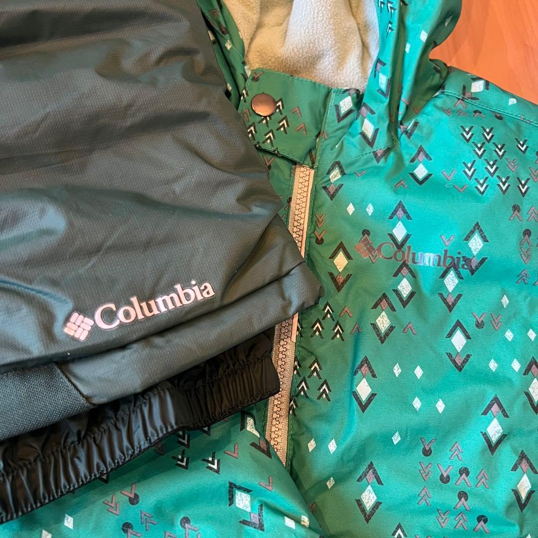 Columbia 子ども用スキーウェア 緑色 xxs 4才-5才