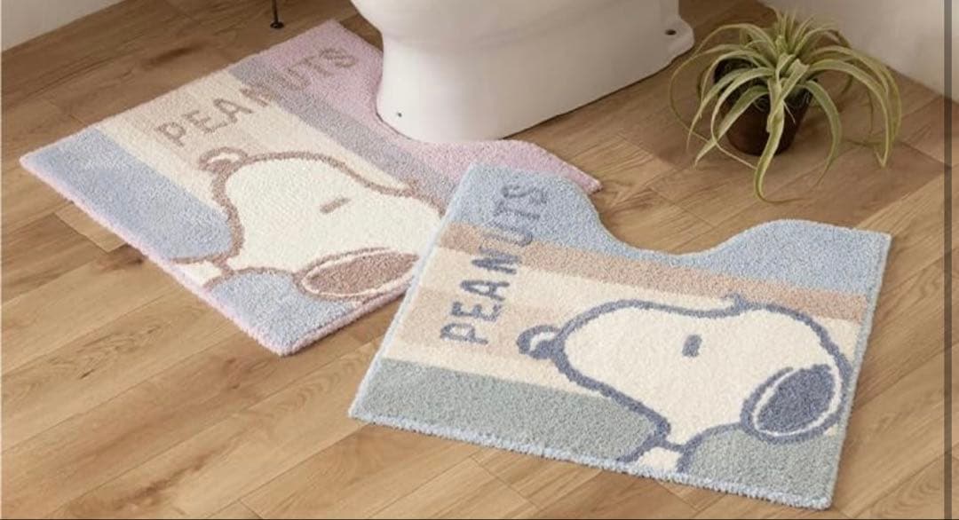 ブルー色　PEANUTS スヌーピー　トイレマットセット　新品