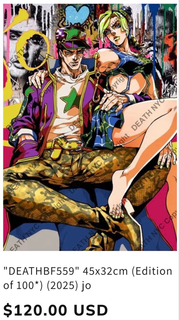 世界限定100枚 DEATH NYC アート ポスター jo03