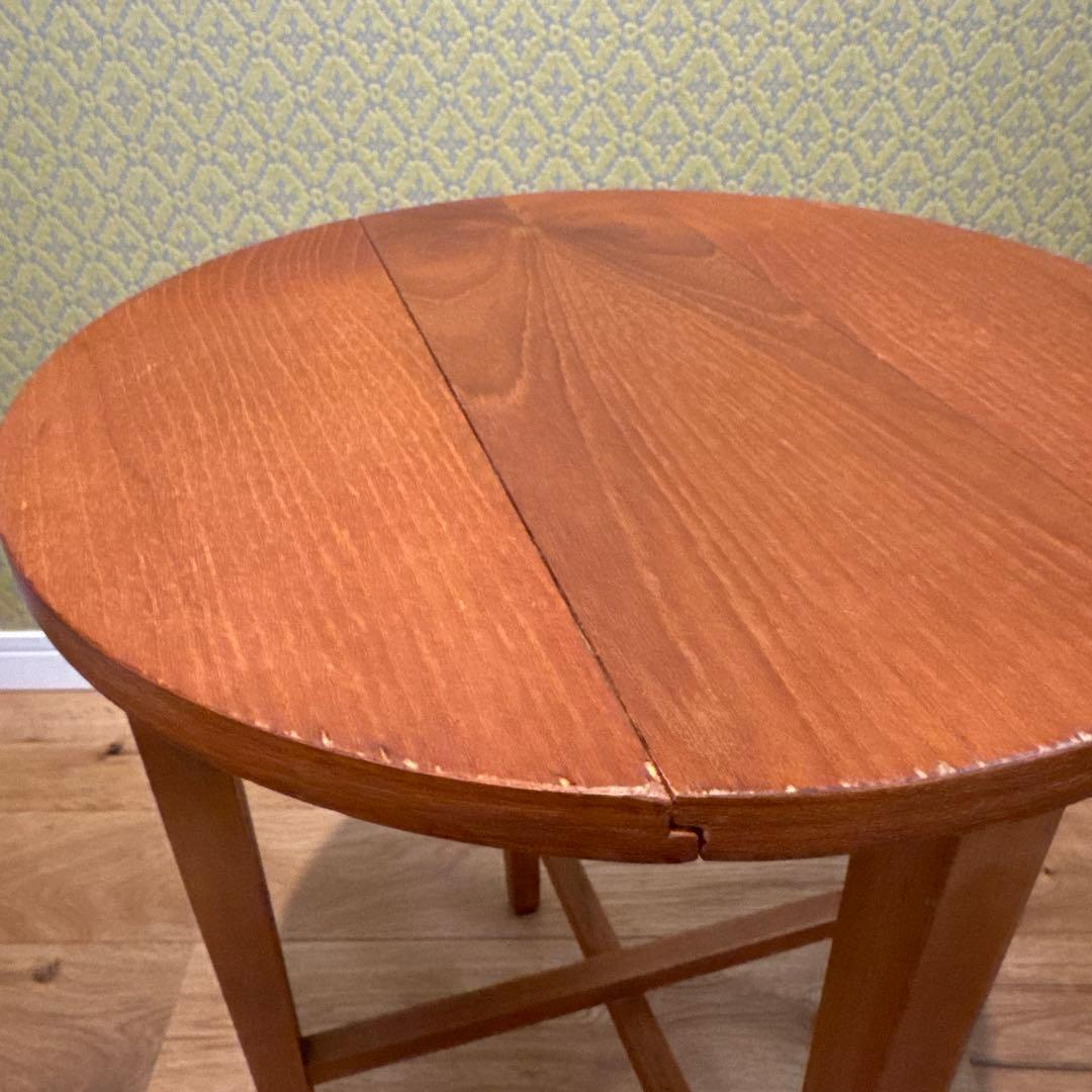 イギリスアンティーク フォールディングテーブル 天然木 折りたたみテーブル