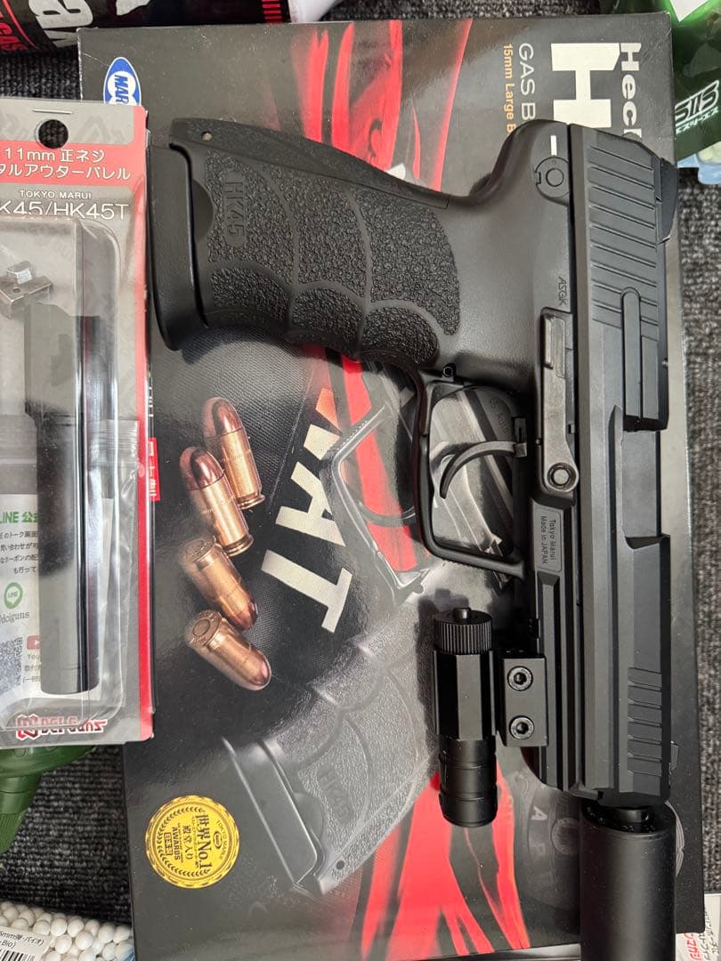 hk45 新品ガス缶2本 エーステックトレーサー