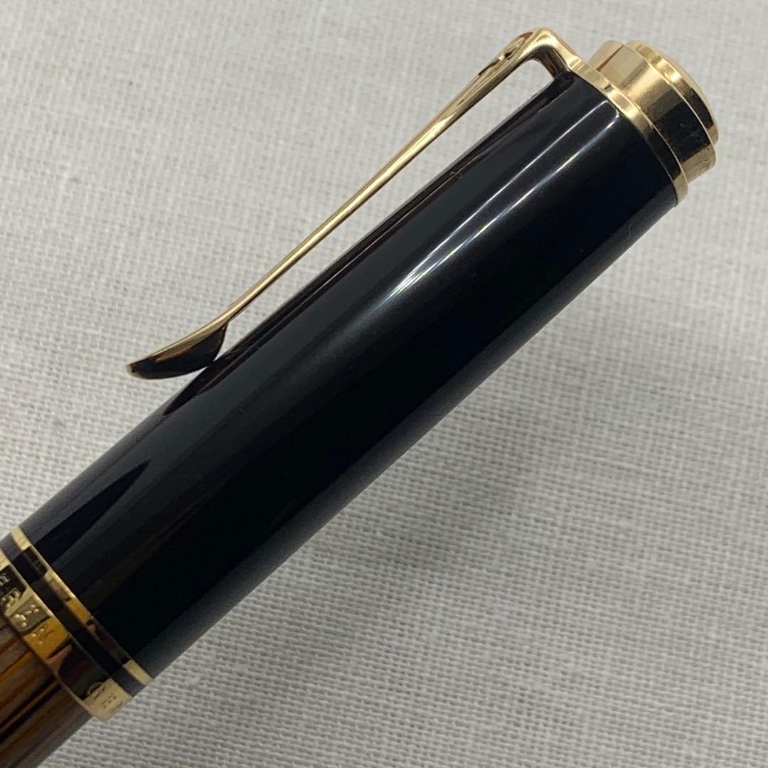 【美品】【箱備品付】ペリカン　スーベレーン　M400SE 茶縞 14C EF