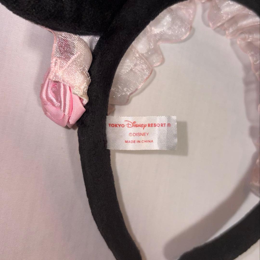 ディズニー　ミニー　カチューシャ　薔薇　ピンク　フリル　ピンク　パルパルーザ