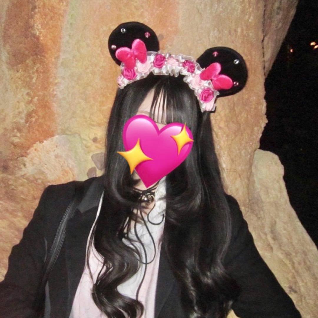ディズニー　ミニー　カチューシャ　薔薇　ピンク　フリル　ピンク　パルパルーザ