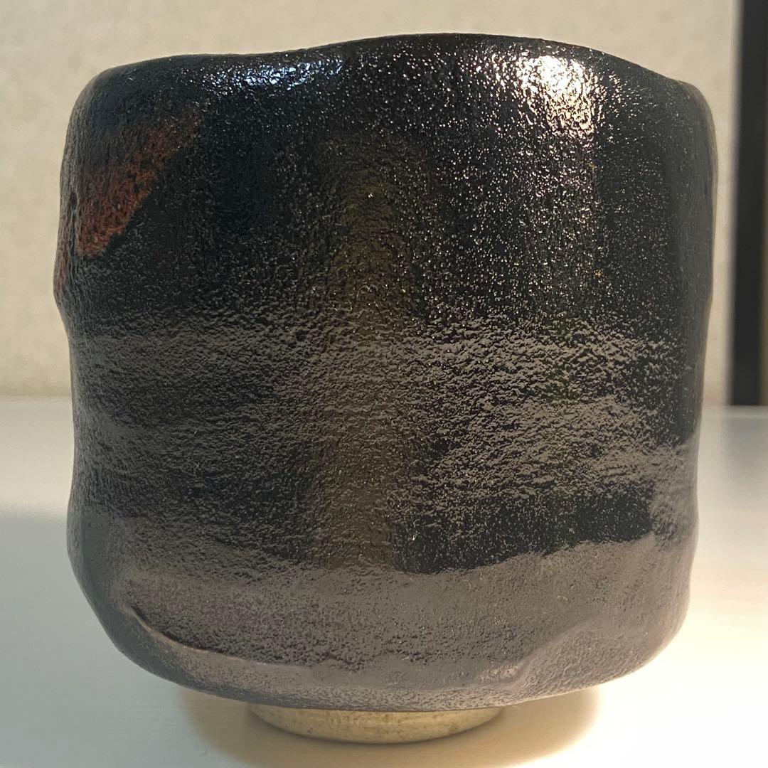【美品】黒筒茶碗 抹茶 了入？