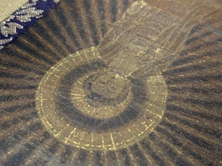 肉筆金粉　古仏画　絹本　仏画　掛け軸　仏壇　釈迦様　豪華仕上げ