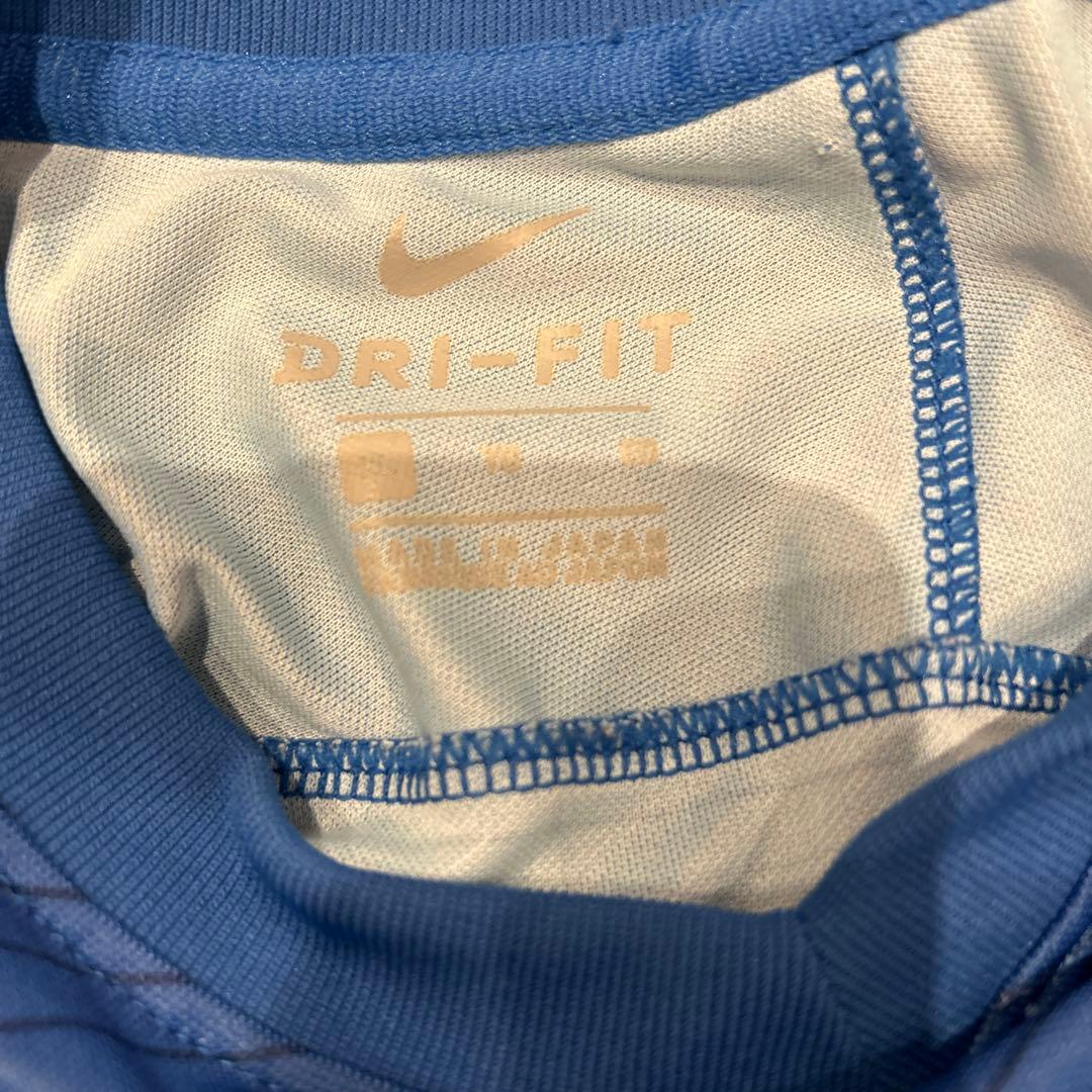 市立船橋 サッカーシャツ 刺繍 青 21 美品