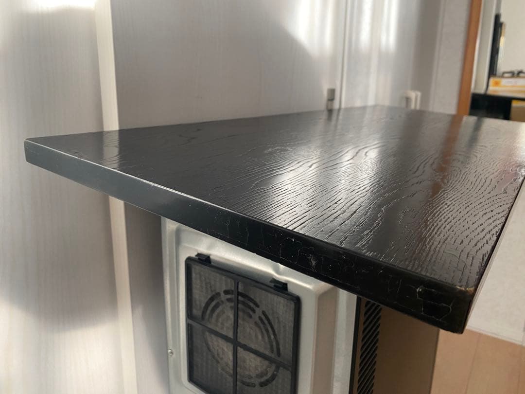 長板 木地 面黒 茶道具用 薄板（花入用敷板・花台）