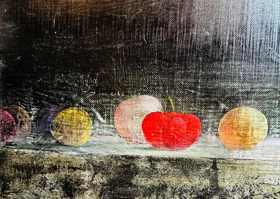 2001年 藤井武 油彩 F22号 縦24cm 横66cm 世界に1枚の絵